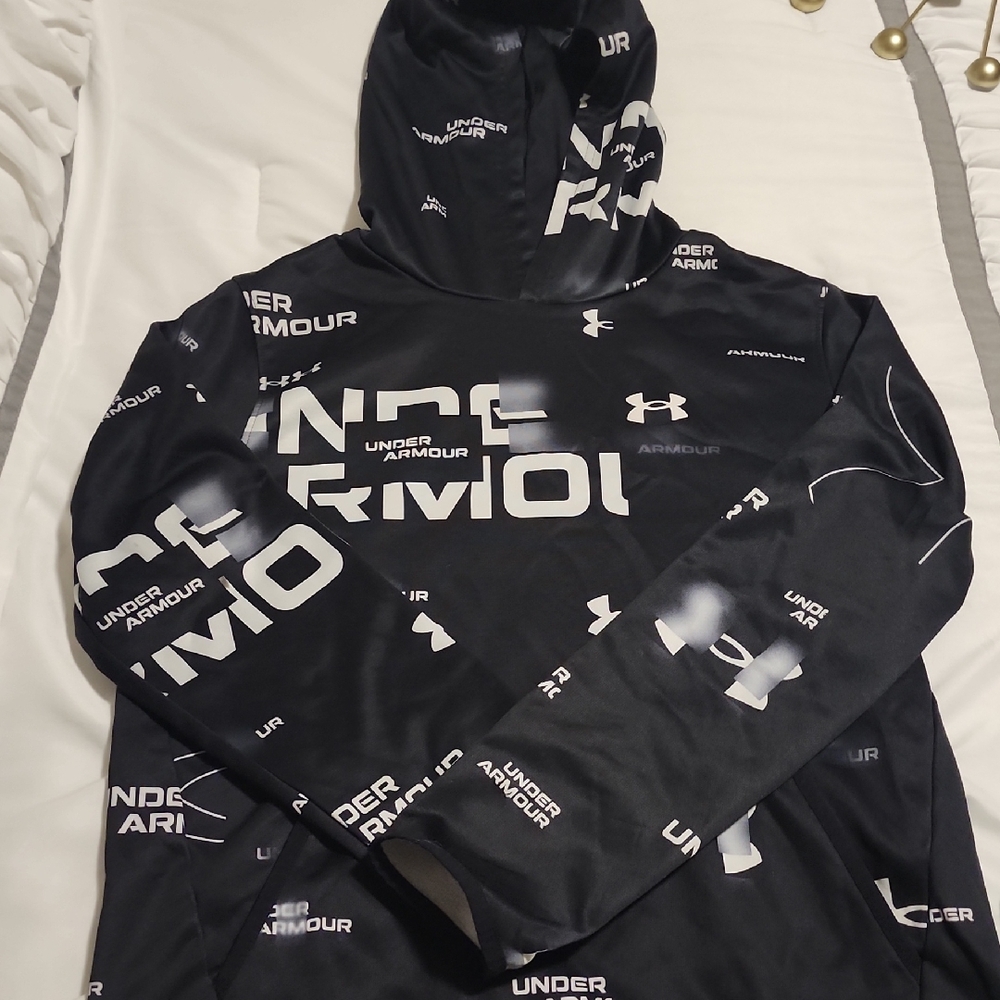 Under Armour Black Hoodie with White Logos